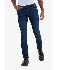 Cultura Men's Modern Fit Saddle Stitch Jeans