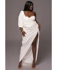 Jluxlabel Women's Evita Linen Draped Dress