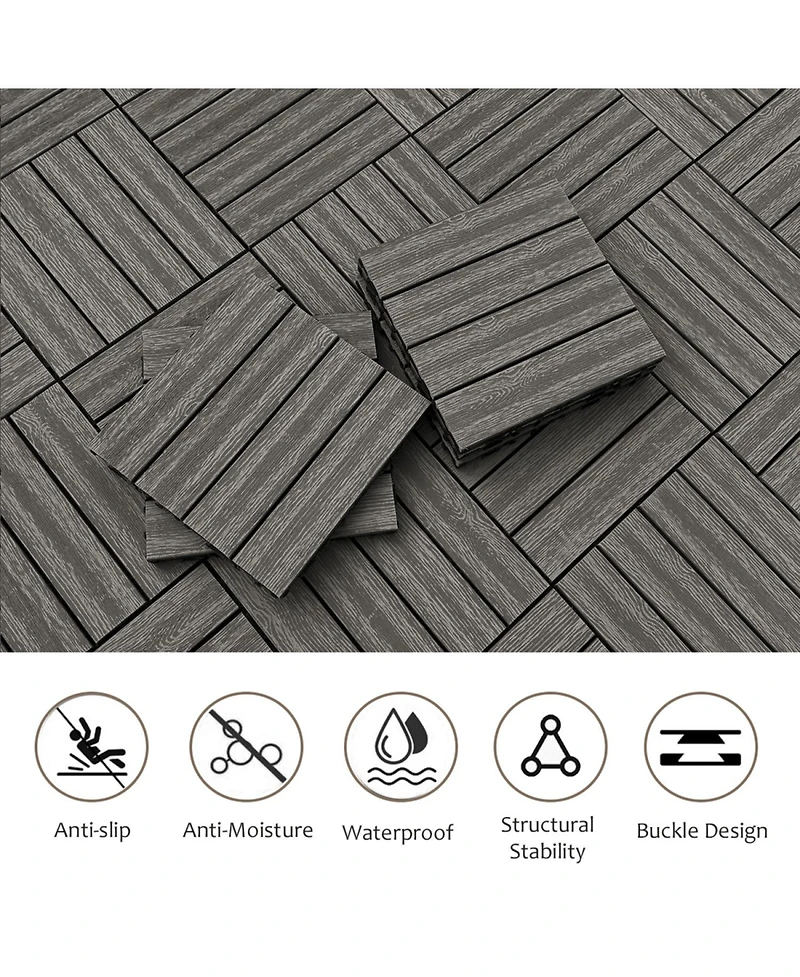 Streamdale Interlocking Wpc Deck Tiles (20pcs)