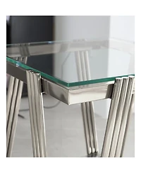 Streamdale 20" Square Glass End Table