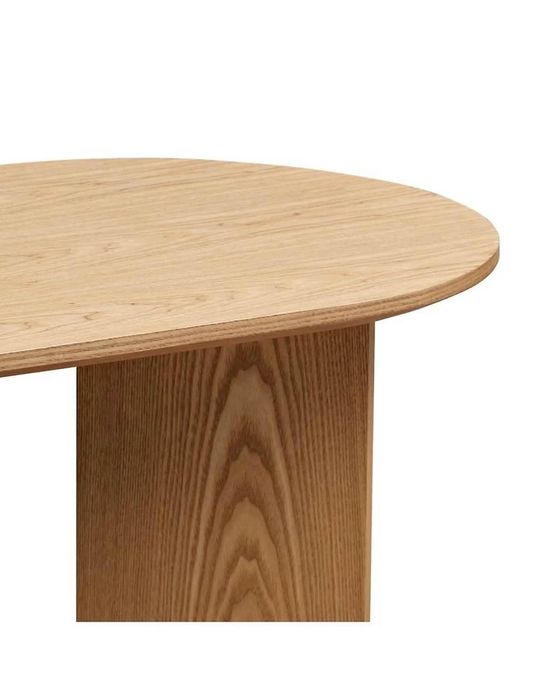 Streamdale Furniture Oval Modern Coffee Table with Pedestal