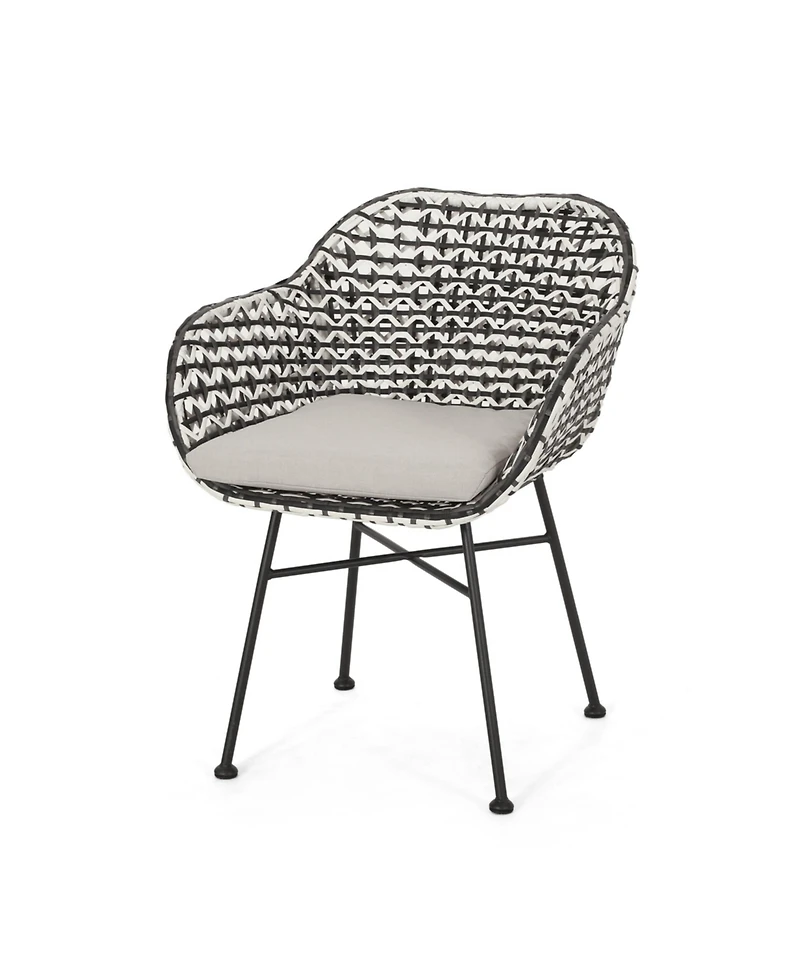 Streamdale Modern Woven Club Chair Minimalist Elegance For Outdoor Spaces