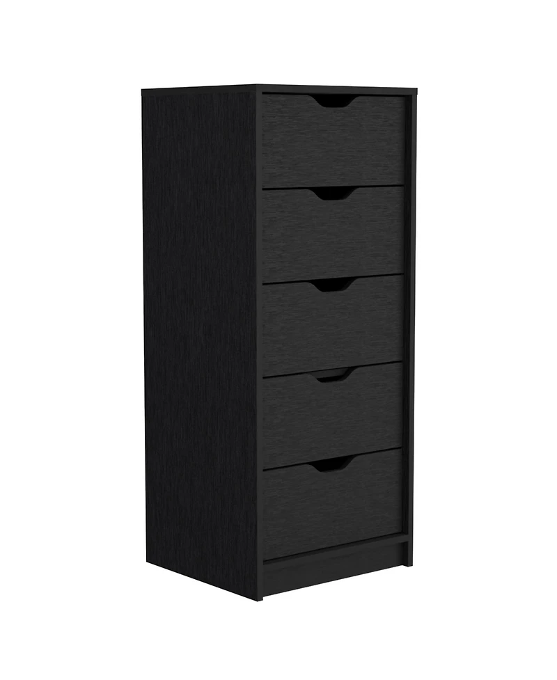 Five Drawer Standard Chest for Bedroom Storage and Clothes Organization