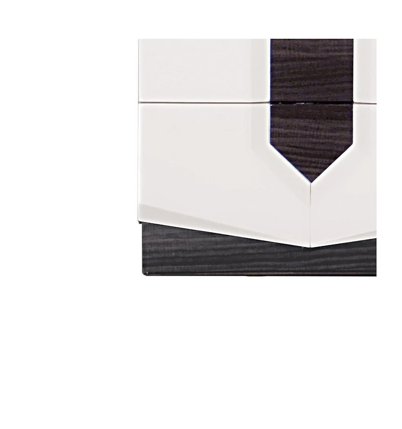 Wooden Two-Drawer Nightstand with Elegant Storage