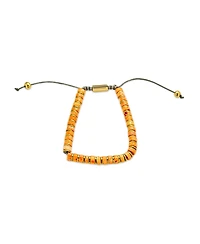 Bling Jewelry Set of Two Natural Orange Agate and Green Malachite Strand Bracelet Gold Plated Spacers