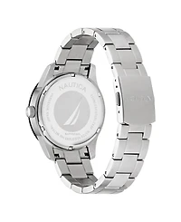 Nautica Men's Analog Silver-Tone Stainless Steel Watch Set, 43mm