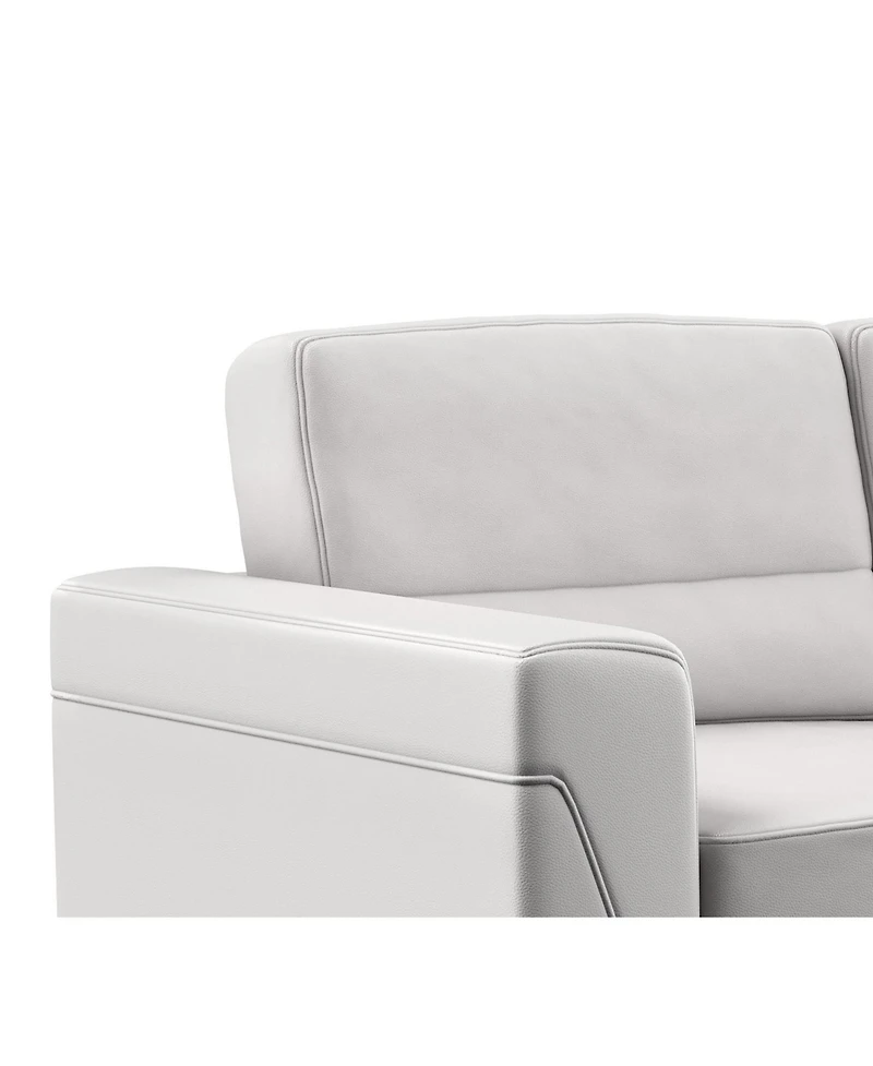 Faux Leather Loveseat for Modern Living Room Seating and Stylish Decor