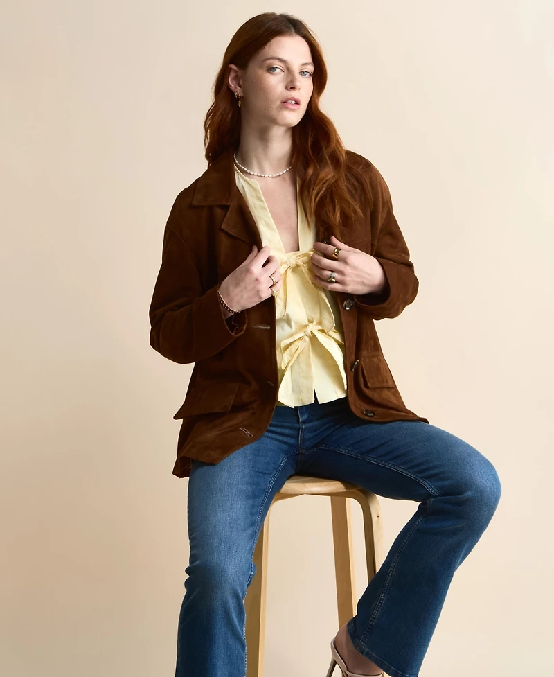 Furniq Uk Women's Suede Jacket, Created for Macy's