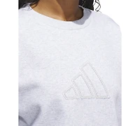 adidas Women's Faux-Pearl Logo Crewneck Sweatshirt