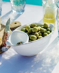 Vietri Lastra Two-Part Olive Bowl