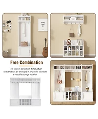 Streamdale On-Trend Hall Tree with Bench, Coat Rack & Shoe Storage