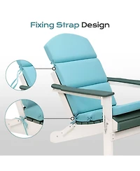 Aoodor Patio Chair Cushions for Adirondack Chairs, High-Back Design, 52"x20"x2.5" Olefin Fabric Slipcovers with Ties, Outdoor Furni