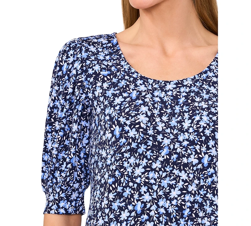 CeCe Women's Scoop-Neck Elbow-Sleeve Top