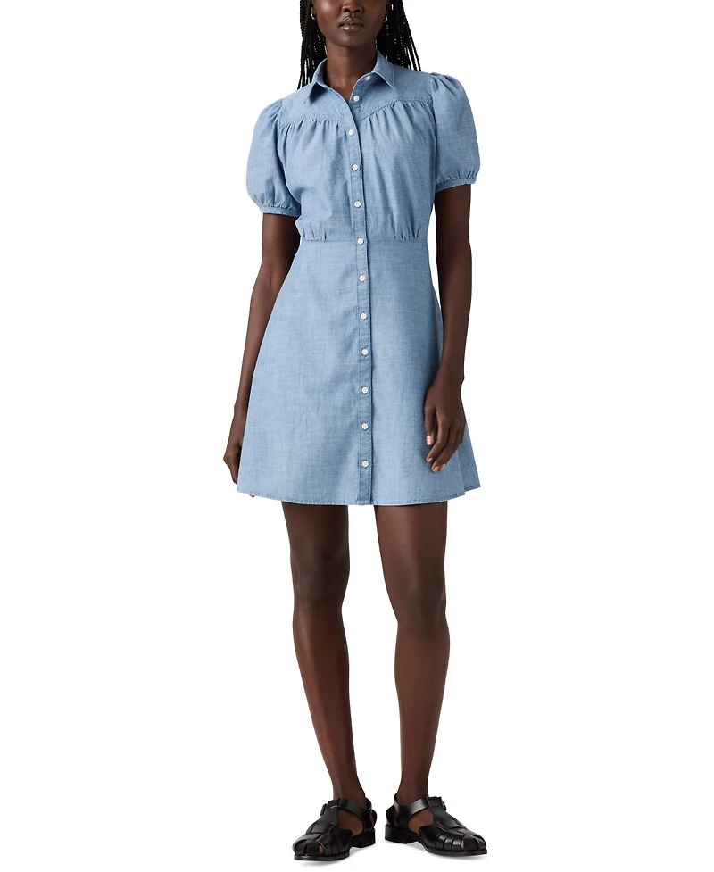 Levi's Women's Cotton Lea Button-Front Mini Dress