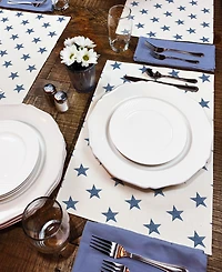 CounterArt Denim Stars Premier Fabric Placemats, Set of 4