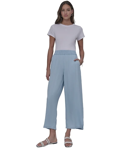Dkny Jeans Women's Pull-On Wide-Leg Ankle Pants