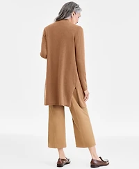 Charter Club Women's 100% Cashmere Split-Hem Long Cardigan, Macy's Exclusive