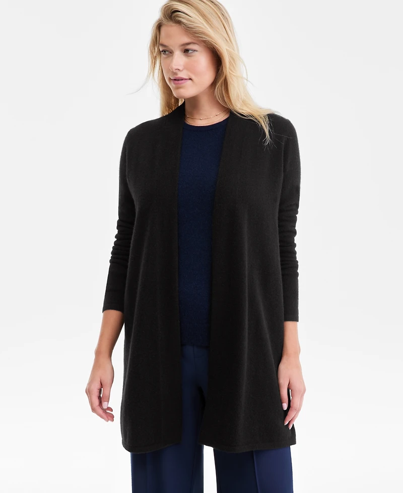 Charter Club Women's 100% Cashmere Split-Hem Long Cardigan, Macy's Exclusive