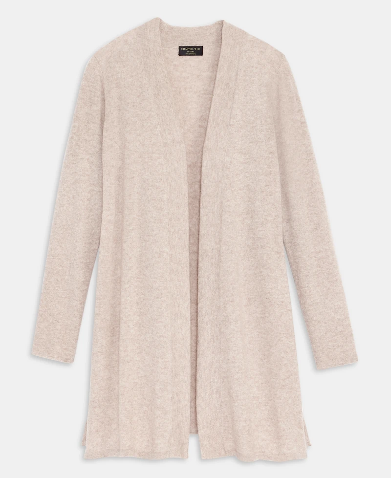 Charter Club Women's 100% Cashmere Split-Hem Long Cardigan, Macy's Exclusive