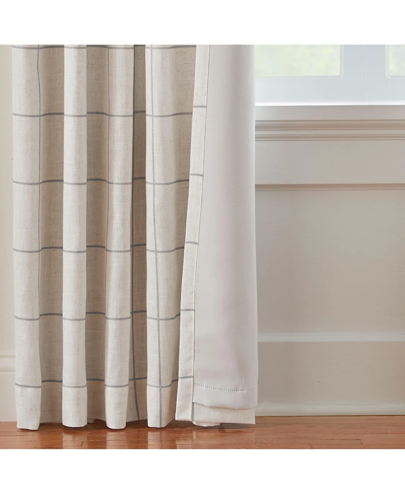 Elrene Home Fashions Brighton Windowpane Plaid Blackout Window Curtain Panel