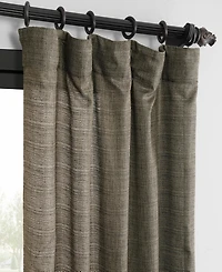 Raw Weave Linen Curtains (2 Panels) Window and Drapes, Rod Pocket Bedroom Curtains