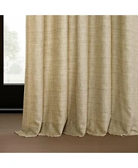 Raw Weave Linen Curtains (2 Panels) Window and Drapes, Rod Pocket Bedroom Curtains