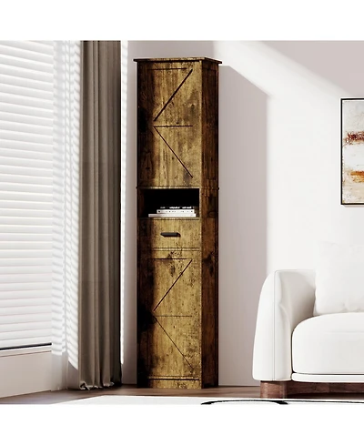 Streamdale Furniture 69" Bathroom Storage Cabinet with Barn Doors