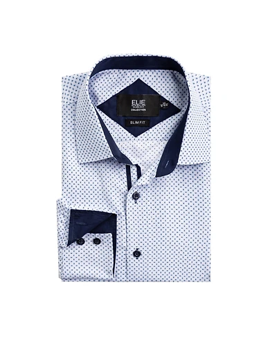 Elie Balleh Big Boys Blue Stylish Printed Slim Fit Shirt for