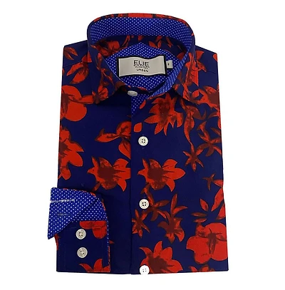 Elie Balleh Big Boys Navy Floral Shirt