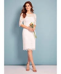 Alie Street London Women's Lila Dress Short (Ivory)