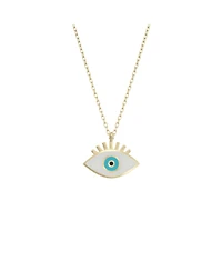 Spero London Sterling Silver Evil Eye Eyelash Necklace