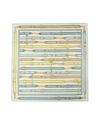 Coach Bag Strap Print Silk Square Scarf