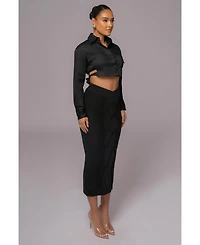 Jluxlabel Women's Merine Knit Midi Skirt