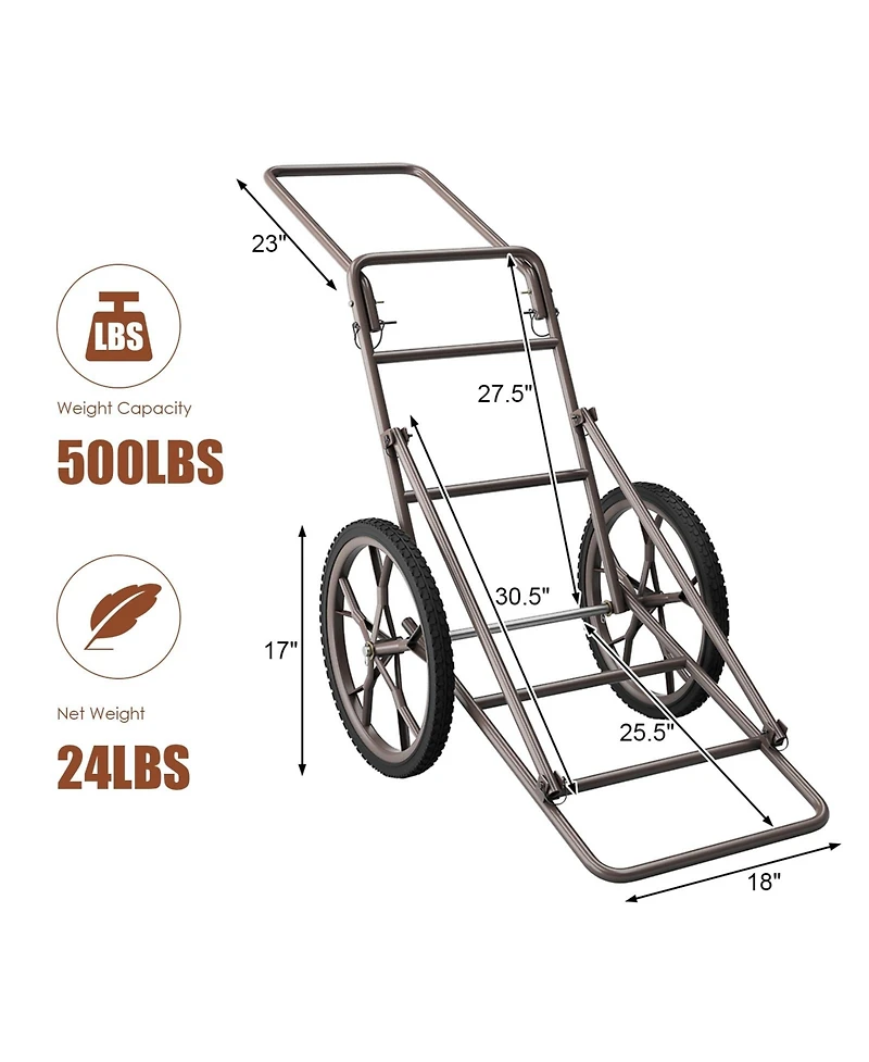 Larger Capacity Folding Deer Game Cart