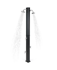 9.3 Gallon Solar Heated Outdoor Shower with Dual Shower Heads