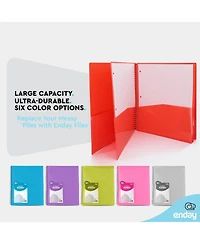 Poly 8 Pocket Organizer File Folder Letter Legal Document Perfect for Office, College, School and More (3 Pack) - by Emraw