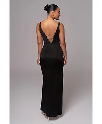 Jluxlabel Women's Cowl Neck Chain Dress
