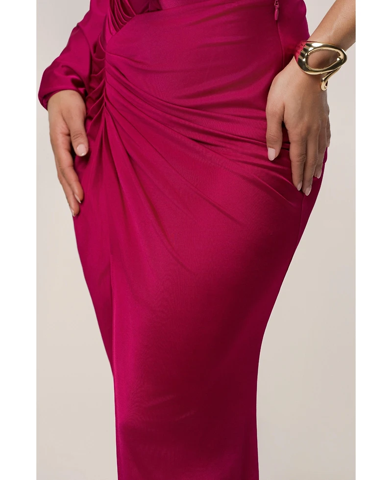 Jluxlabel Women's Mira Drape Maxi Skirt