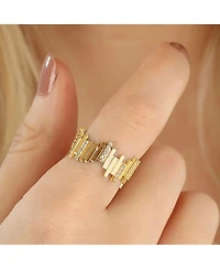 Spero London New Multiple Bar Sterling Silver Ring