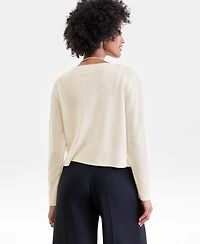 Charter Club Women's 100% Cashmere Boatneck Embroidered Floral Sweater, Macy's Exclusive