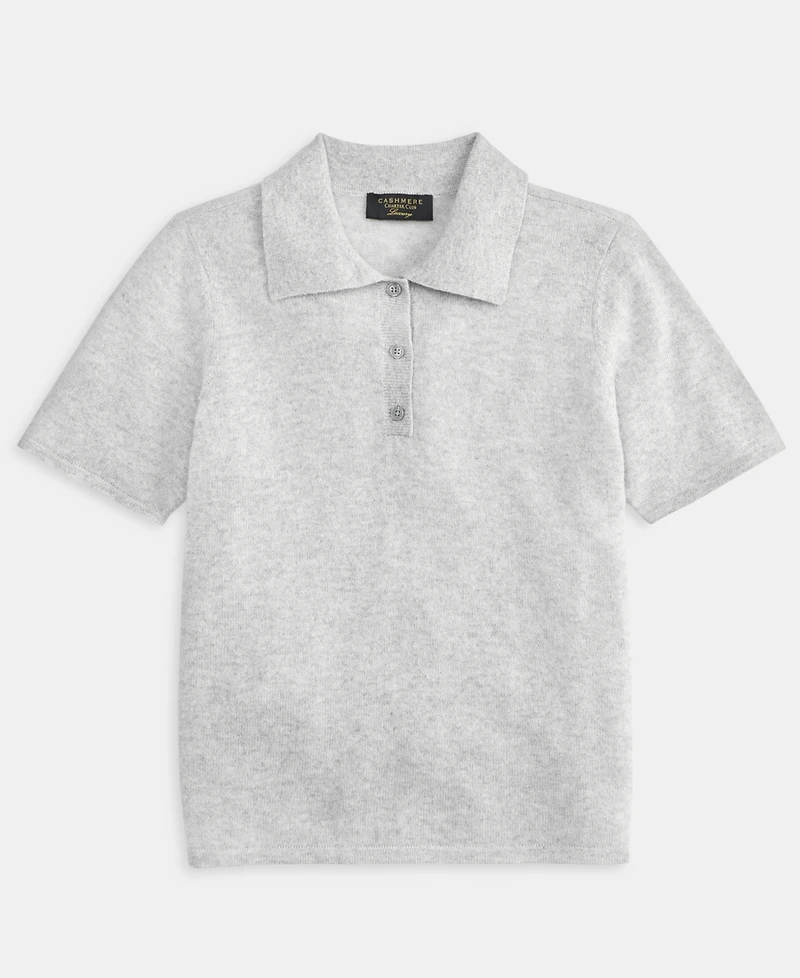 Charter Club Women's 100% Cashmere Short-Sleeve Polo Sweater, Macy's Exclusive