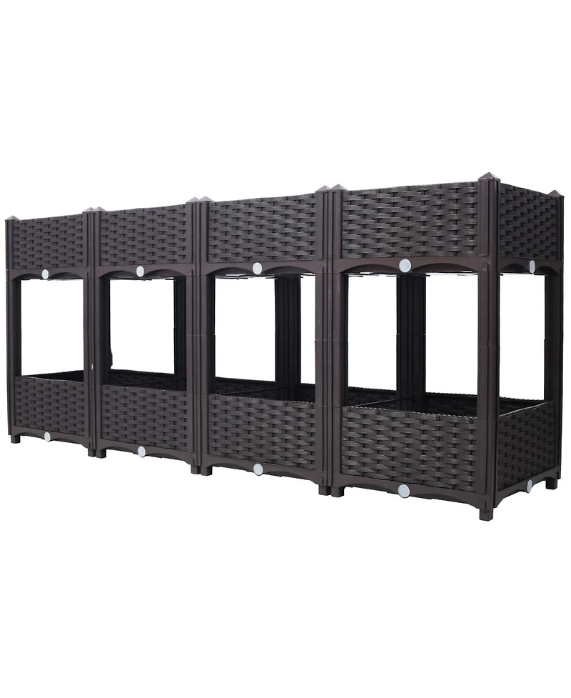 Streamdale Elevated Raised Garden Box, 63"x15.7"x27.7