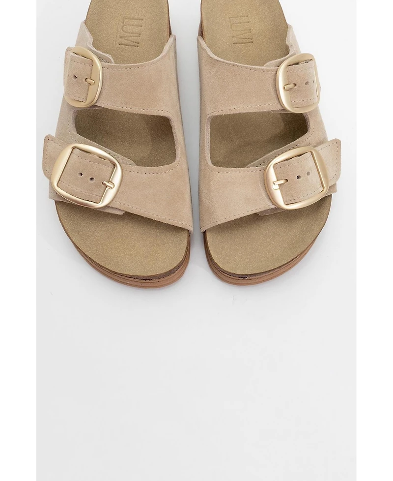 Harbor Suede Leather Two-Strap Sandal (Women)