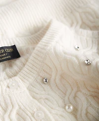 Charter Club Women's 100% Cashmere Embellished Cable-Knit Cardigan, Macy's Exclusive