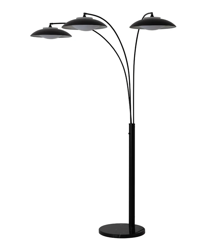 Nova of California 92" Metal Saucer 3 Light Arc Floor Lamp