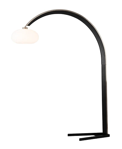 Nova of California 86" Wood Vaulted Lucite Arc Floor Lamp