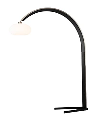Nova of California 86" Wood Vaulted Lucite Arc Floor Lamp