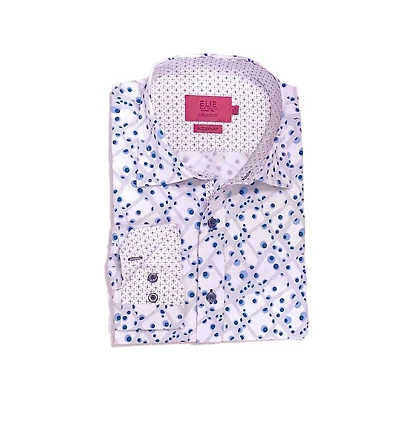 Elie Balleh Little Boys White Slim Fit Dress Button-Down Shirt