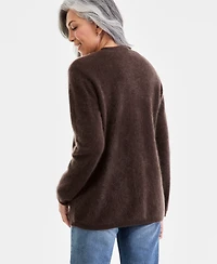 Charter Club Women's Brushed 100% Cashmere Boyfriend Cardigan, Macy's Exclusive