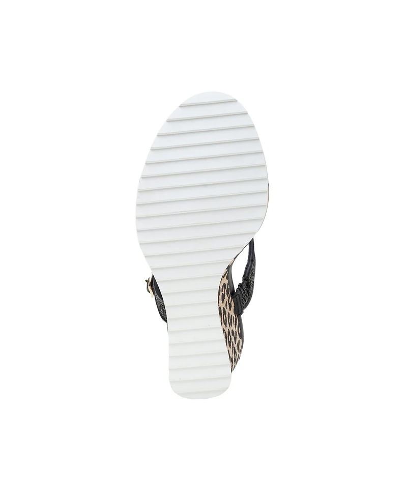 Edith | Woven Raffia High Wedge Sport Sandals